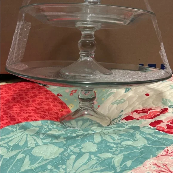 Libbey single glass footed cake/dessert 3 piece server set 4.8 base on each. - Picture 4 of 7